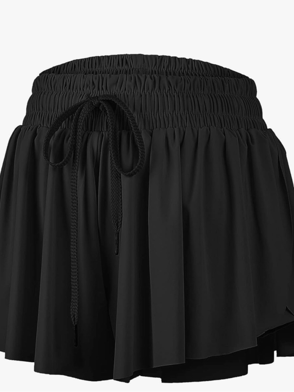 Amazon Black Elastic Waistband Skirted Shorts